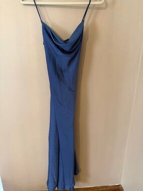 Astr Blue Cowl Neck Slip Dress